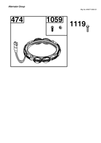 Alternator Diagram and Parts List for 44N677-0065-G1  Briggs and Stratton Engine